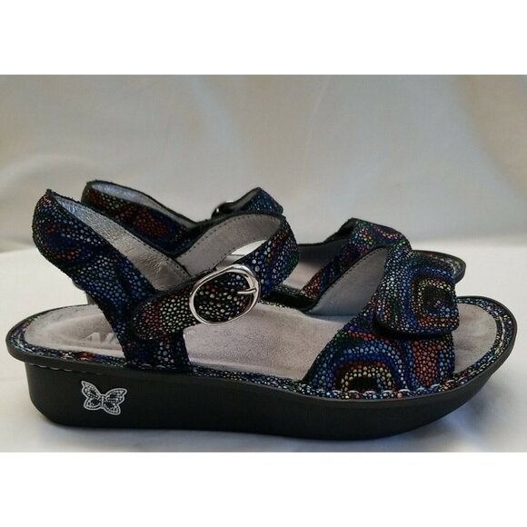 ✅ALEGRIA KOR-493X Kora Women's EU 37 Cyclone Rainbow Leather Slingback Sandals - Picture 6 of 10